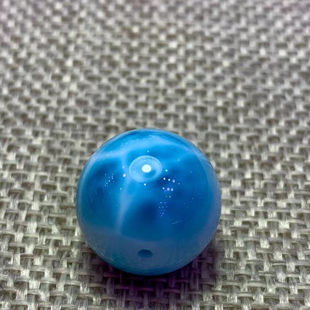 15mm Larimar Gemstone Cabochon Atlantis Stone Blue Pectolite Crystal Sphere Ball