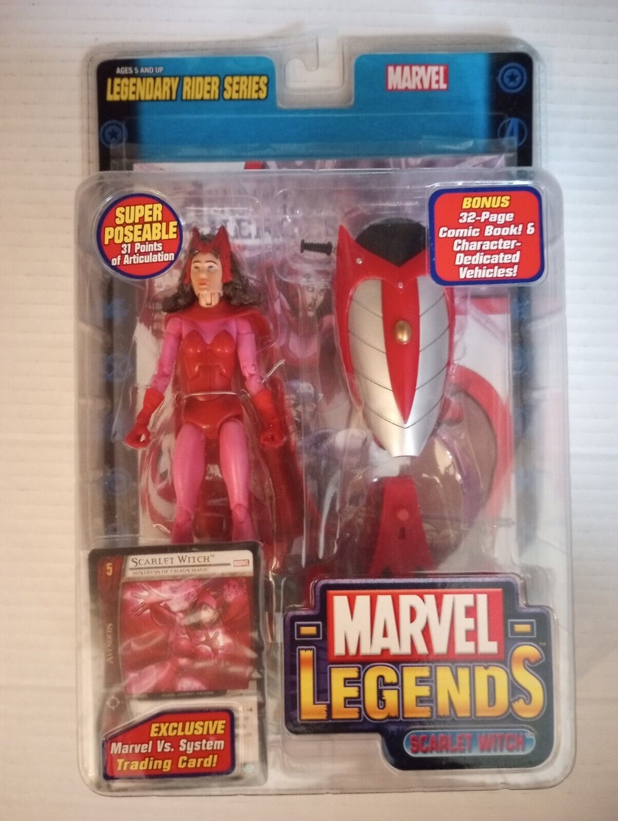 Scarlet Witch Marvel legends Legendary Rider Series Bonus Comic & Carde Figure 
