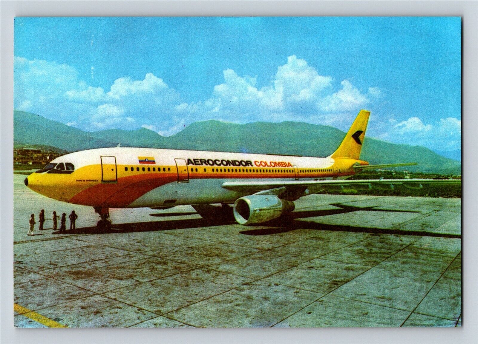 Aviation Airplane Postcard Aerocondor Columbia Airlines Airbus A300 Movifoto G8