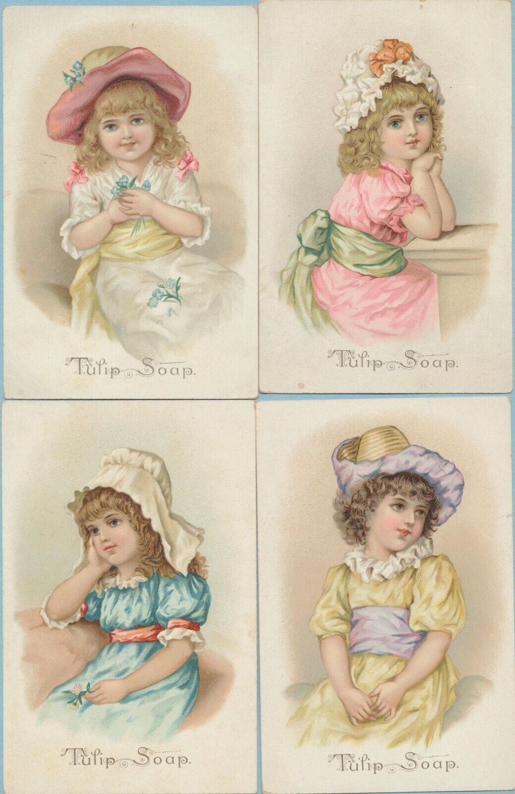 6 Wonderful Victorian Trade Cards Tulip Soap   