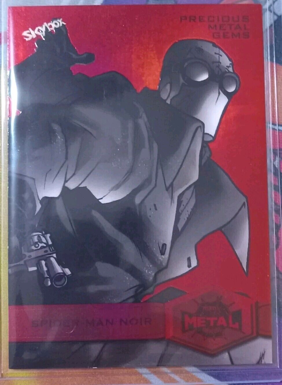 Spider-man Noir /100 Red PMG Spider-Man Metal Universe Card