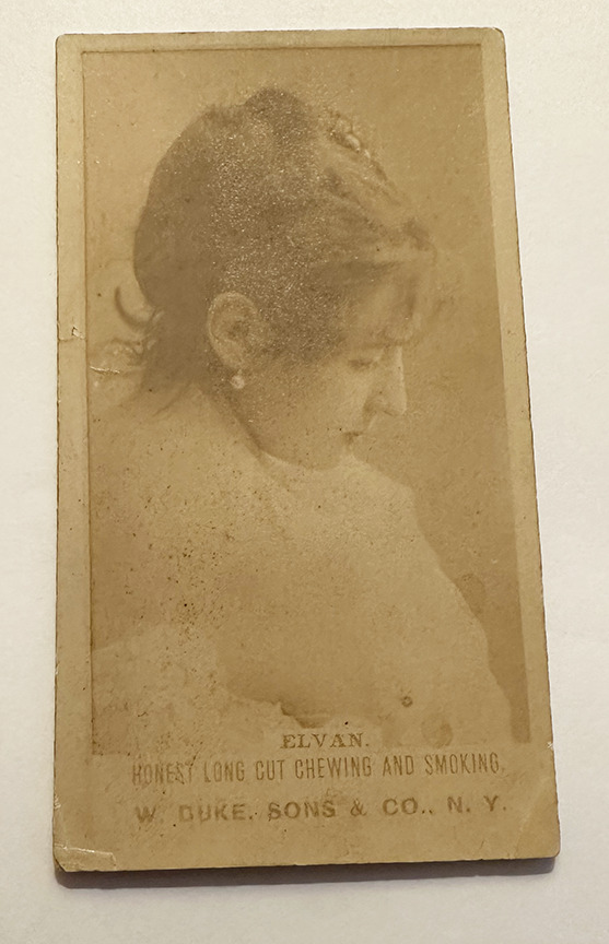 1888 Trade Card W. Duke Chewing Smoking Tabacco N151 Actresses Celebrities Elvan
