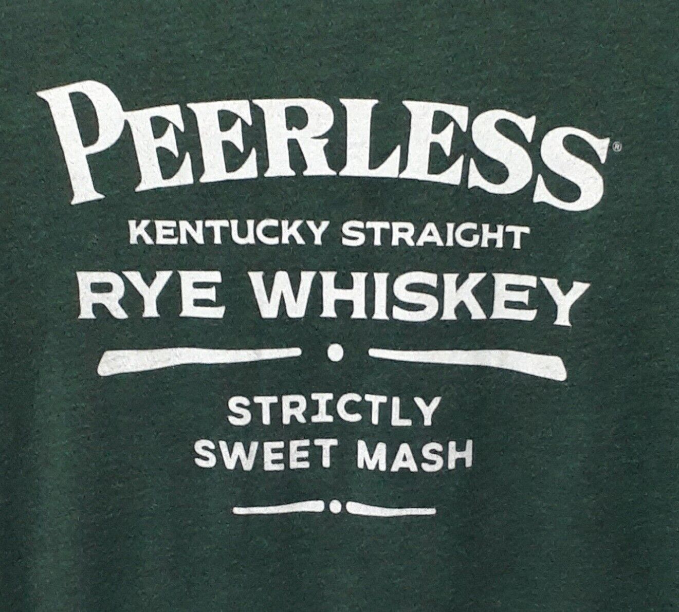 Peerless Distillery Kentucky Straight Rye Whiskey Green T-Shirt Size 2XL 23x30