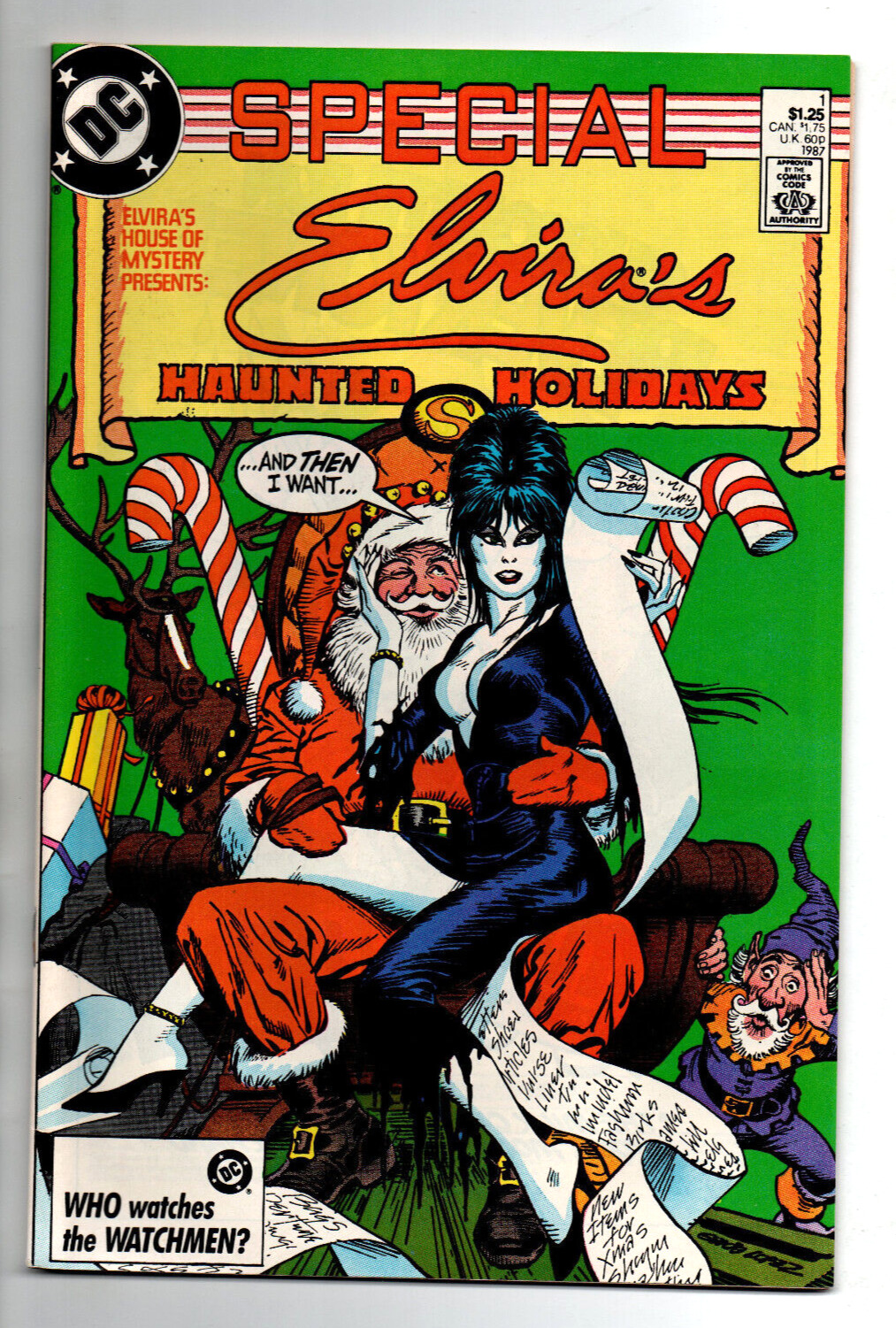 Elvira\'s Haunted Holidays Special #1 - Christmas - Santa - 1987 - NM