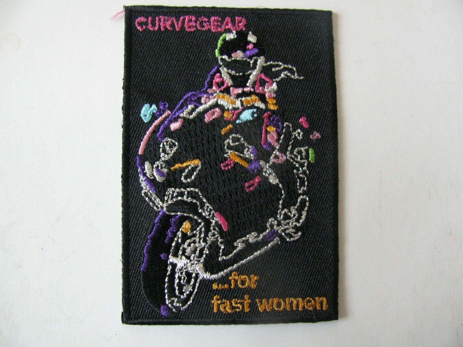 Motorcycle Patch  Curvegear For Fast Women Iron On  NOS New Stock 