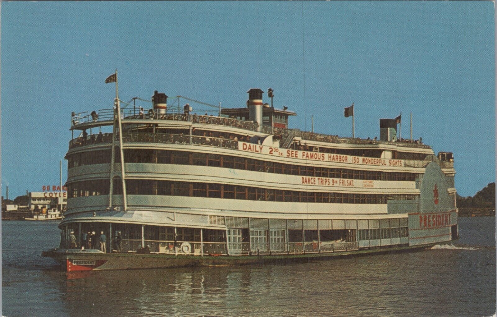 S.S. President Sightseeing Steamer, New Orleans, LA c1960s UNP Postcard 6399c4