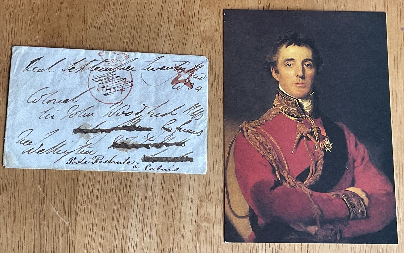 Arthur Wellesley the Duke of Wellington Autographed Envelope to Aide At Waterloo