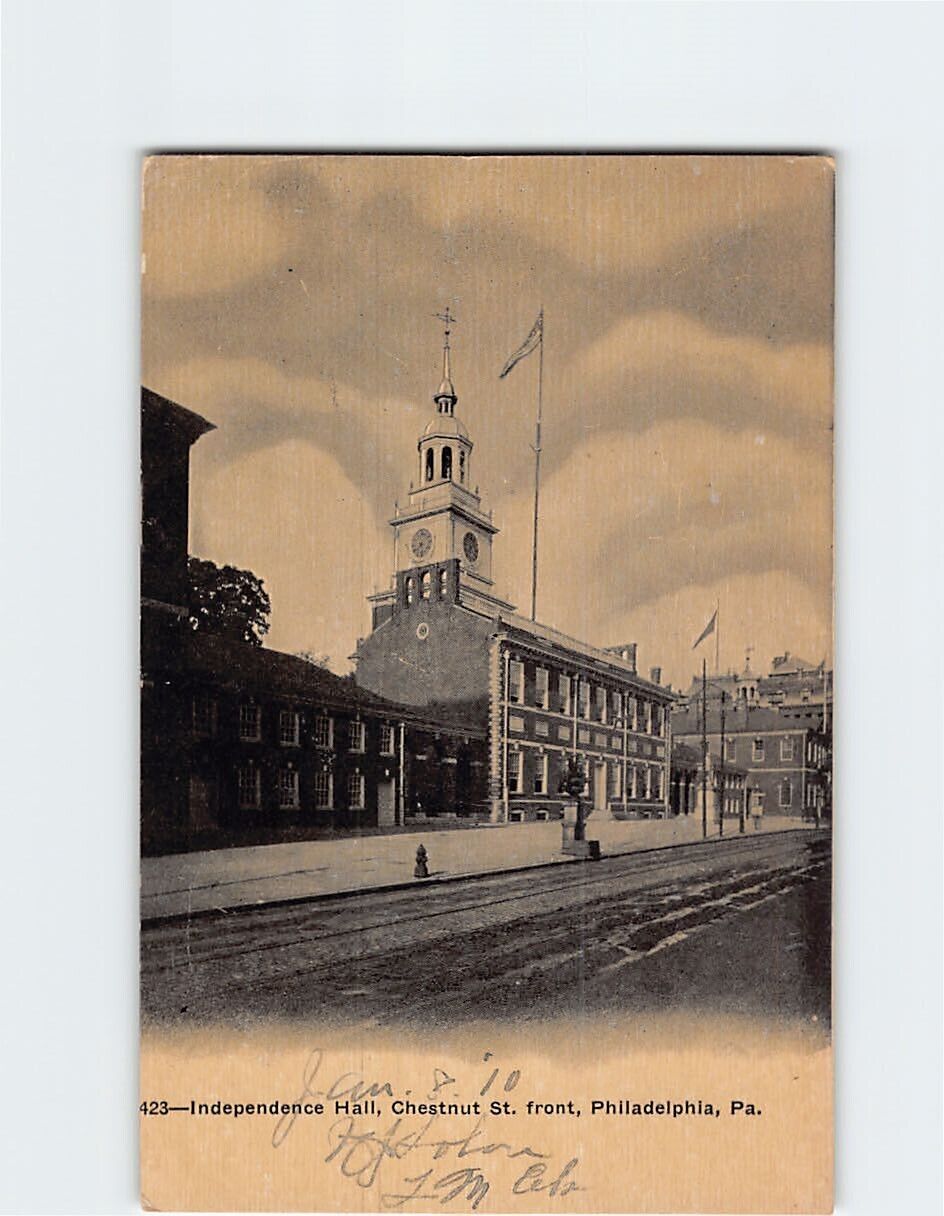 Postcard Independence Hall Chestnut St. Front Philadelphia Pennsylvania USA