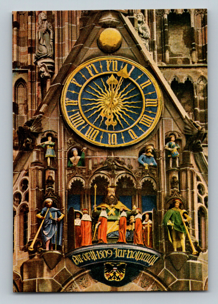 c1960s Nuremburg Puppet-Show Frauenkirche Vintage Mini Postcard