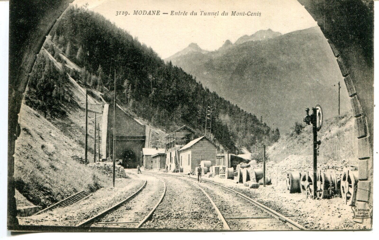 France Modane - Entree du Tunnel du Mont-Cenis old postcard