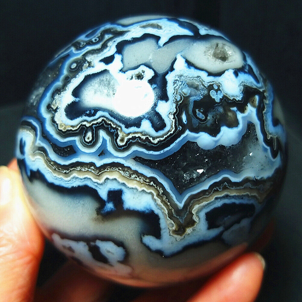 Rare 517.2G 72mm Natural Colorful Agate Quartz Crystal Sphere Ball Healing A3237