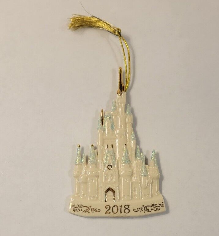 LENOX Disney 2018 Cinderellas Castle Christmas Ornament Perfect Condition No Box