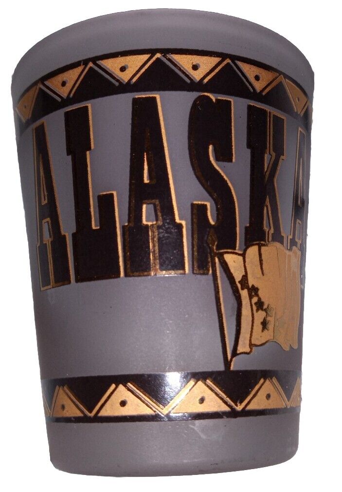 Alaska Black And Gold Shot Glass