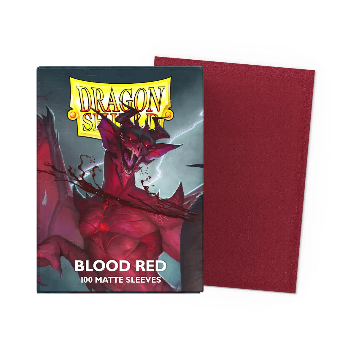 100 x Dragon Shield Matte Standard Size Sleeves - Blood Red | Arcane Tinmen