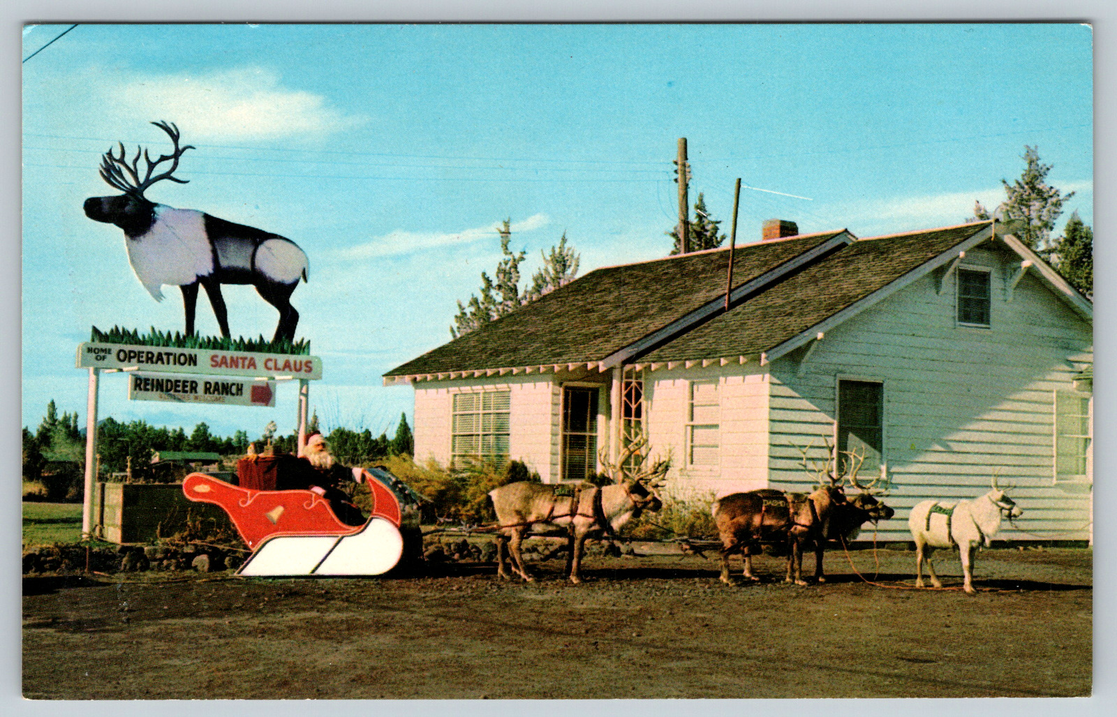  c1960s Operation Santa Clause Inc. Redmond Oregon Vintage Postcard