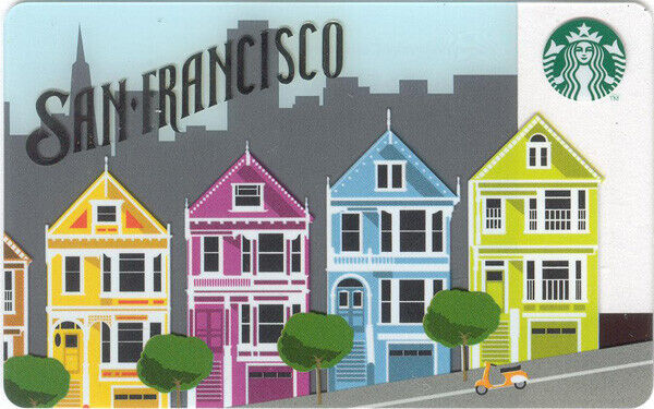 2012 RARE Starbucks SAN FRANCISCO PAINTED LADIES Destination City Card NEW
