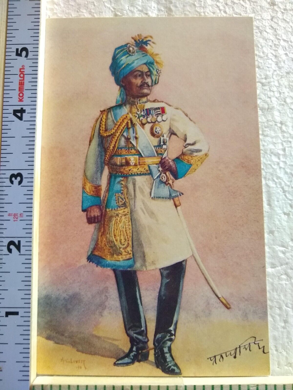 Postcard Hon. Major-Gen. H H Maharaja Sir Pratap Commandant Imperial Cadet Corps