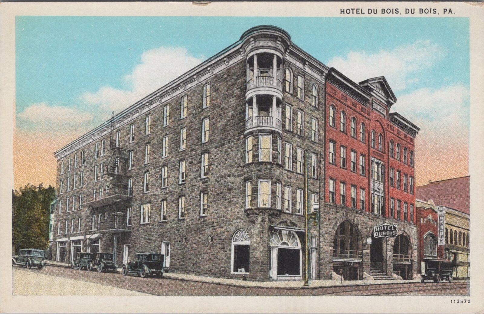 Hotel Du Bois in Du Bois, Pennsylvania Unposted Postcard
