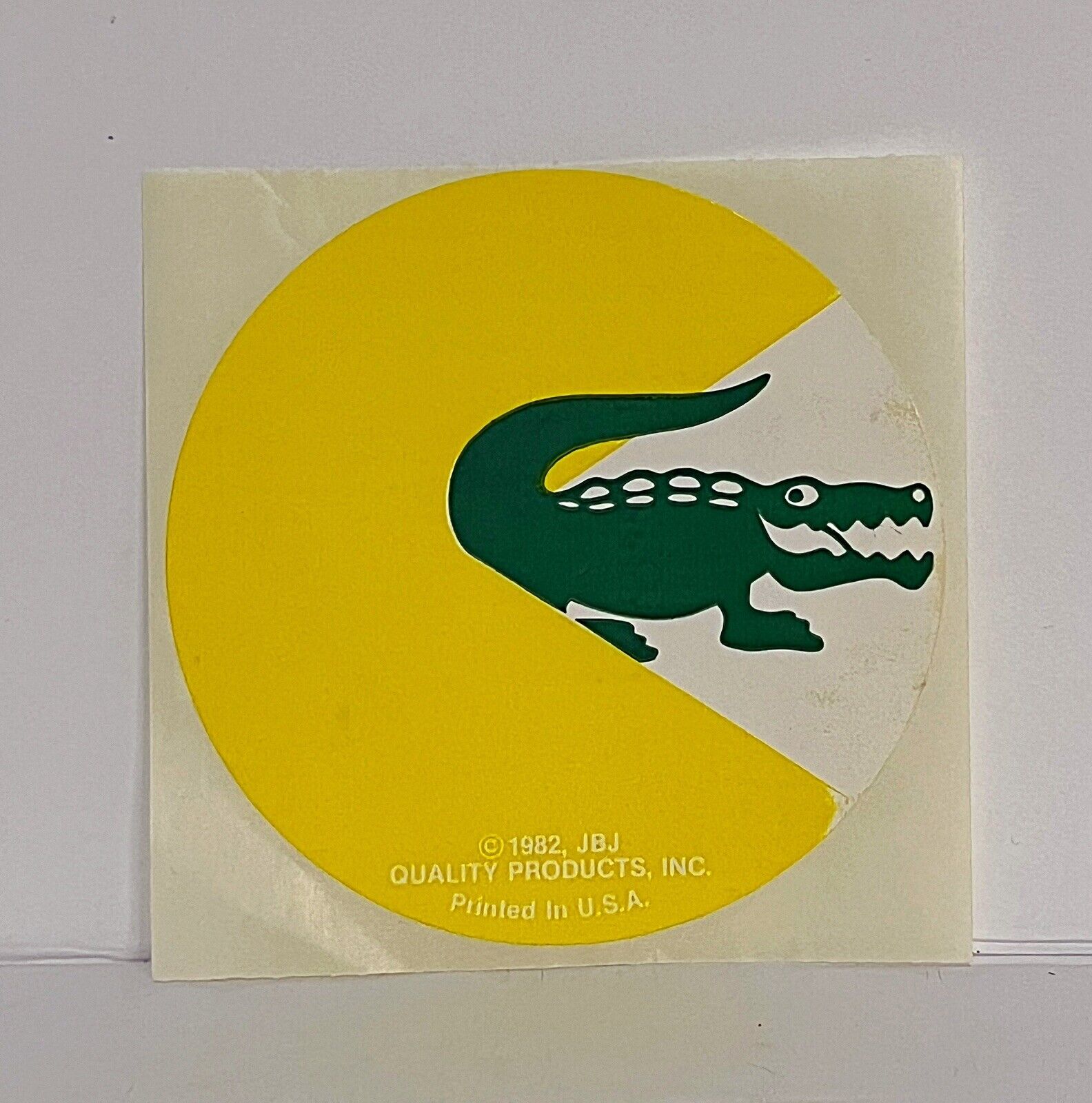 Pac-Man Pitfall frogger Crocodile Large Sticker Vtg 80s JBJ Arcade Atari Unused