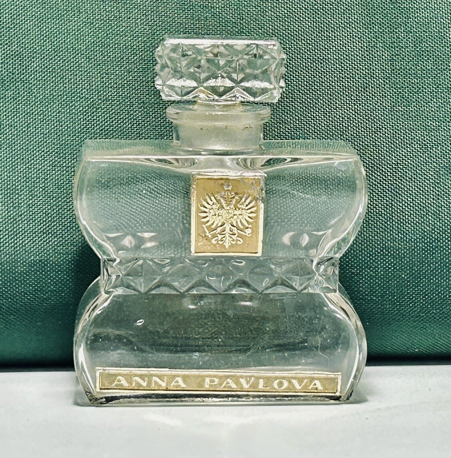 Vtg French Glass Perfume Bottle, Anna Pavlova \