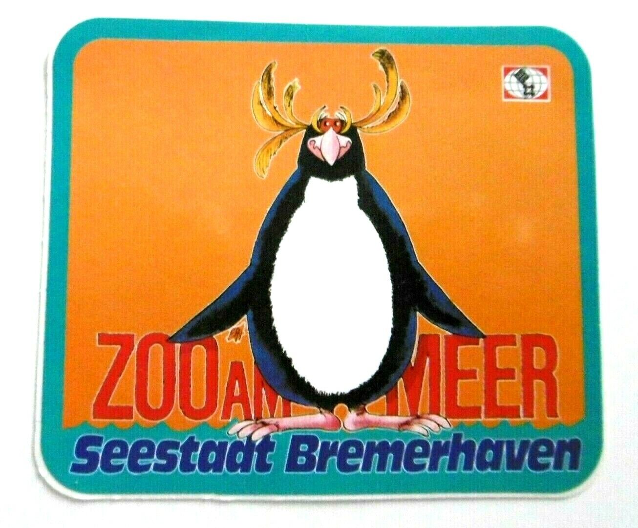 Souvenir-Aufkleber Zoo At Sea Penguin Maritime City Bremerhaven Weser North 80er