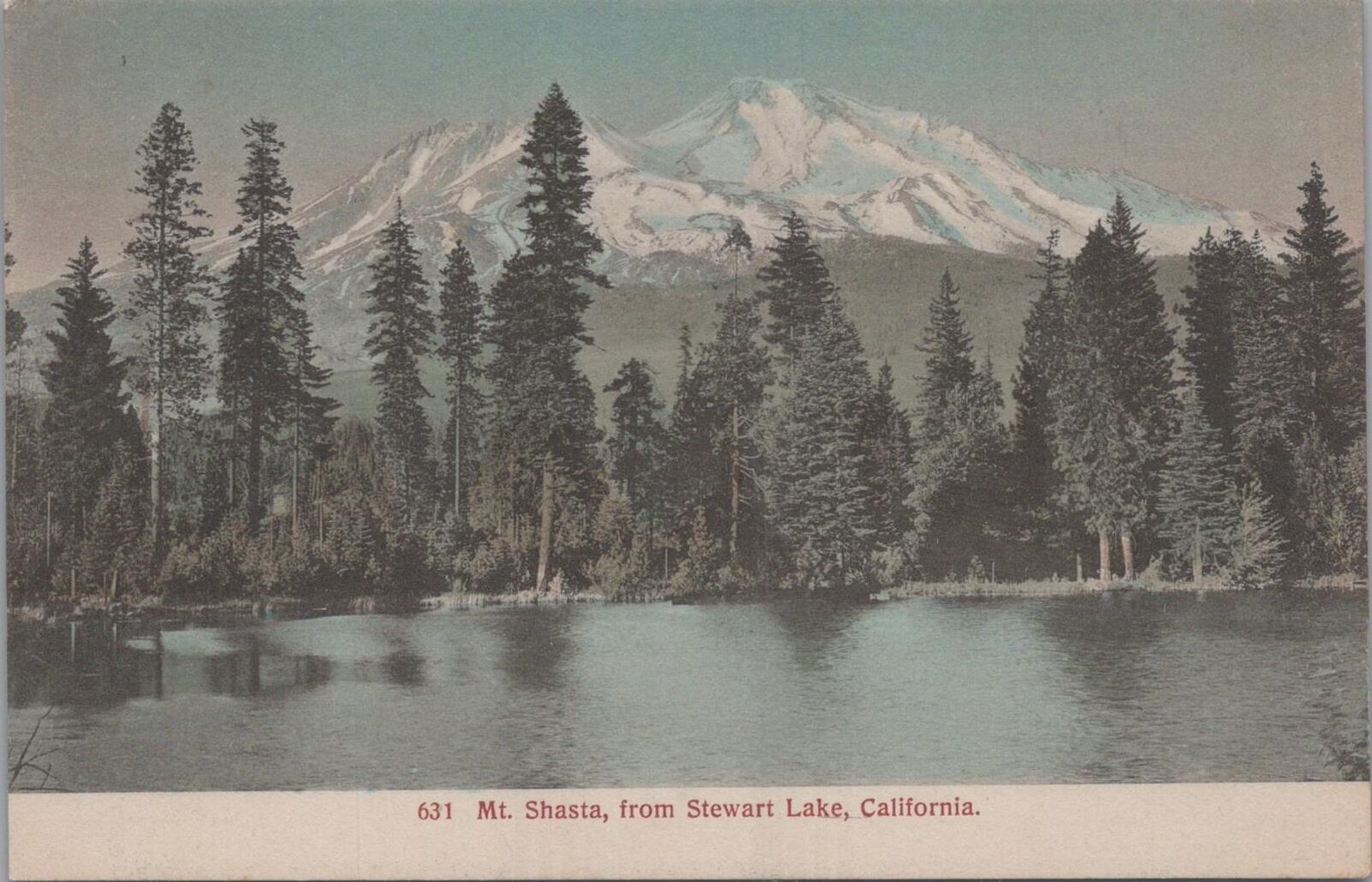 Postcard Mt Shasta From Stewart Lake CA 