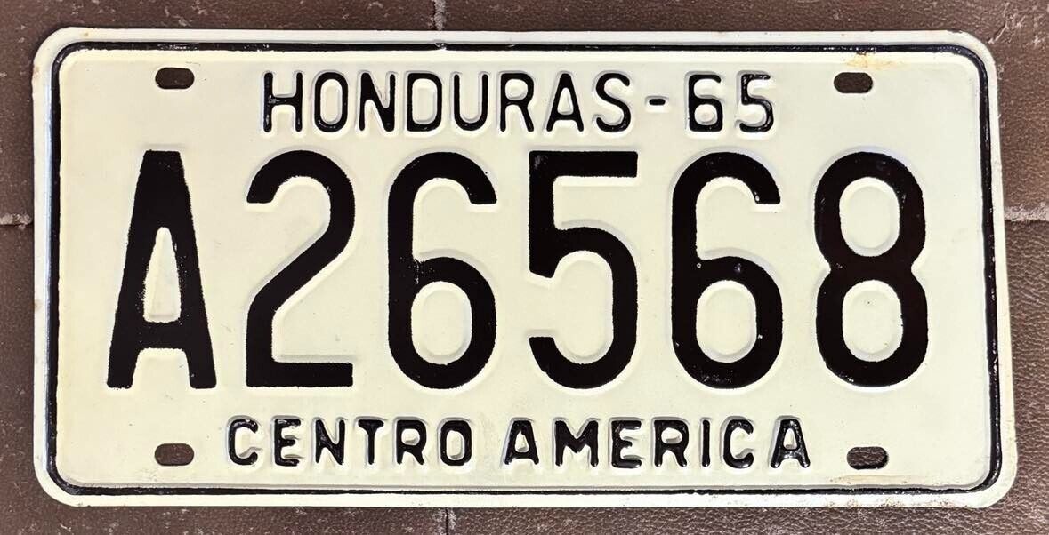 Honduras 1965 CENTRO AMERICA License Plate # A26568