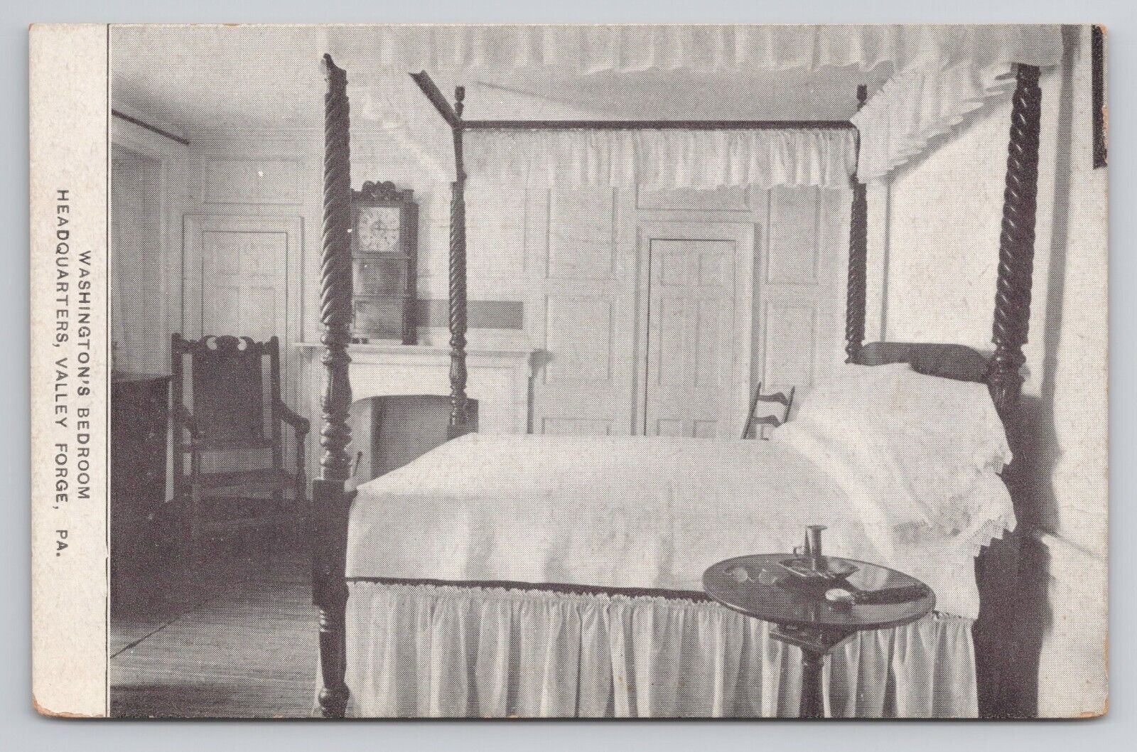 Washington\'s Bedroom Headquarters Valley Forge Pennsylvania c1910 Postcard