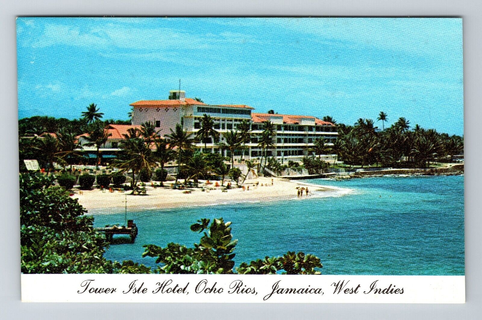 Ocho Rios-Jamaica, Tower Isle Hotel, Advertising, Vintage Postcard