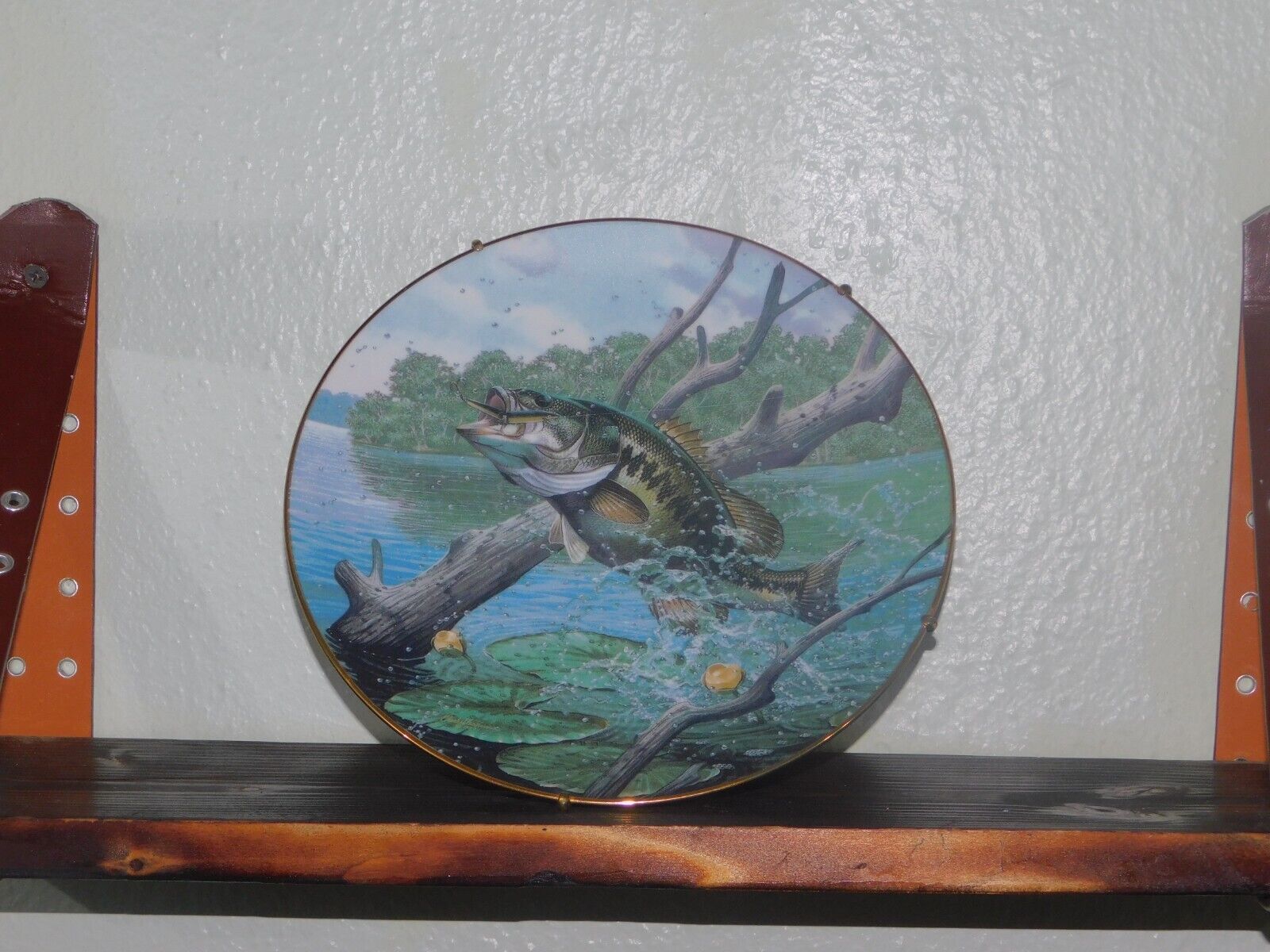 TROPHY BASS VINTAGE COLLECTOR PLATE by MARK A. SUSINNO ~ THE ANGLER\'S PRIZE 1990