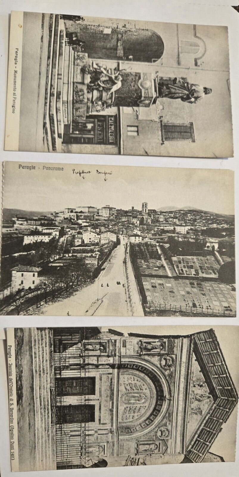 3 Vintage Perugia Circa 1925 Vintage Postcards AS IS 5-1