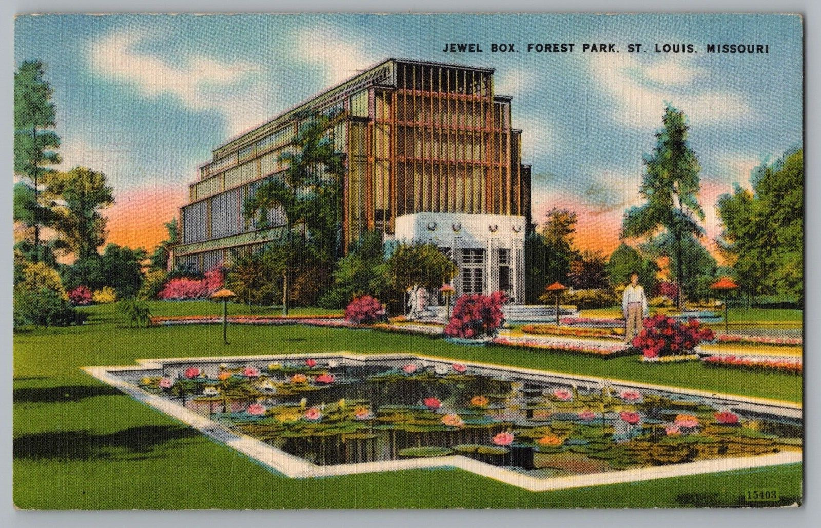 Postcard Jewel Box Forest Park, St. Louis, Missouri