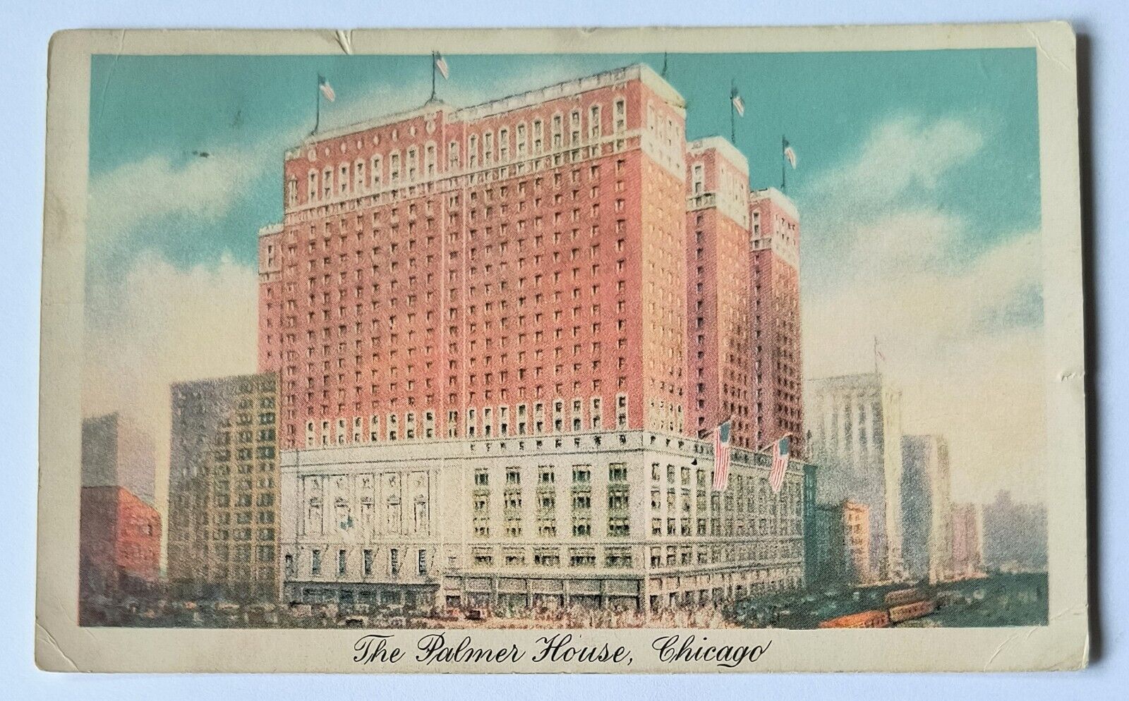 Chicago IL Illinois The Palmer House Hotel Vintage 1939 Postcard A3