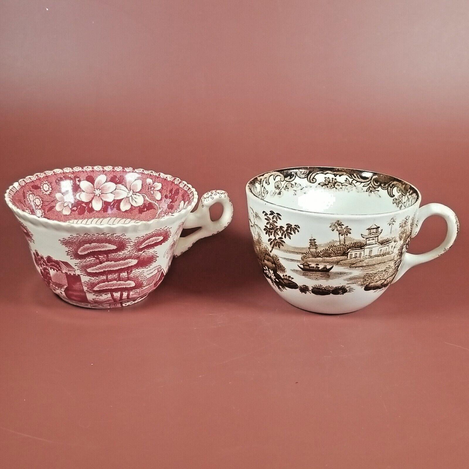 Lot of 2 Vintage Tea Cups 1 Copeland Spodes Tower and One Unbranded