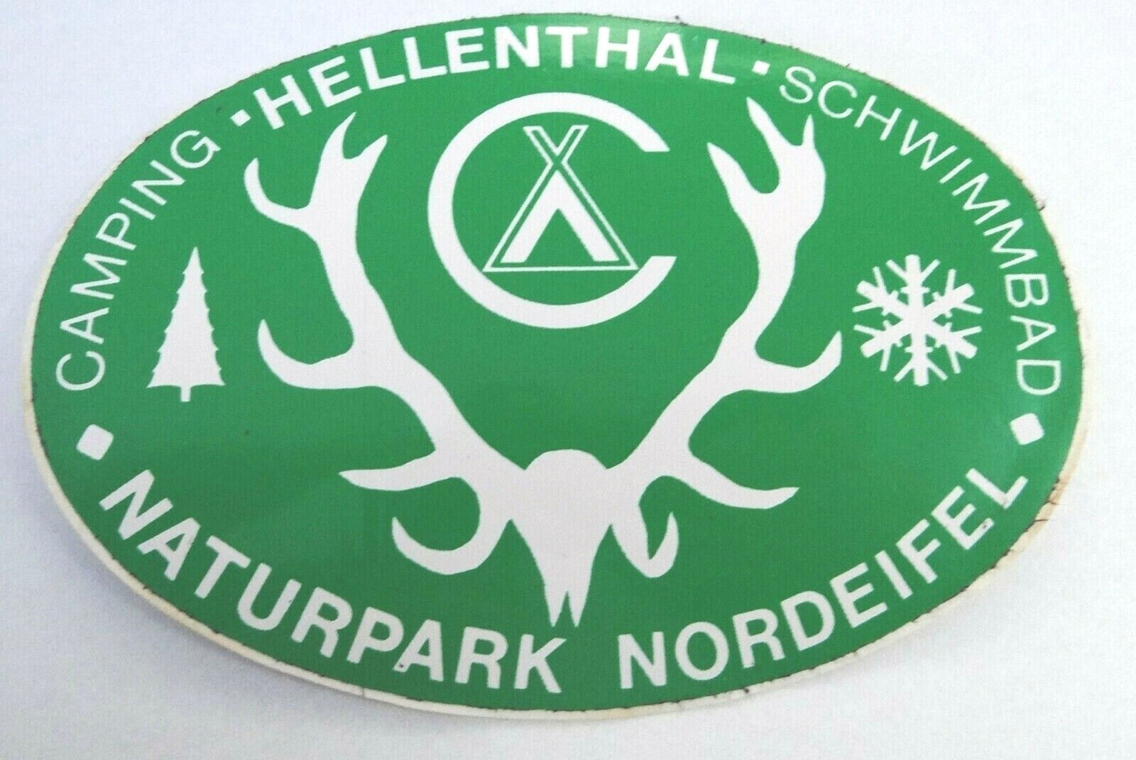 Souvenir-Aufkleber Hellenthal Naturpark Nordeifel Camping Stag Antler