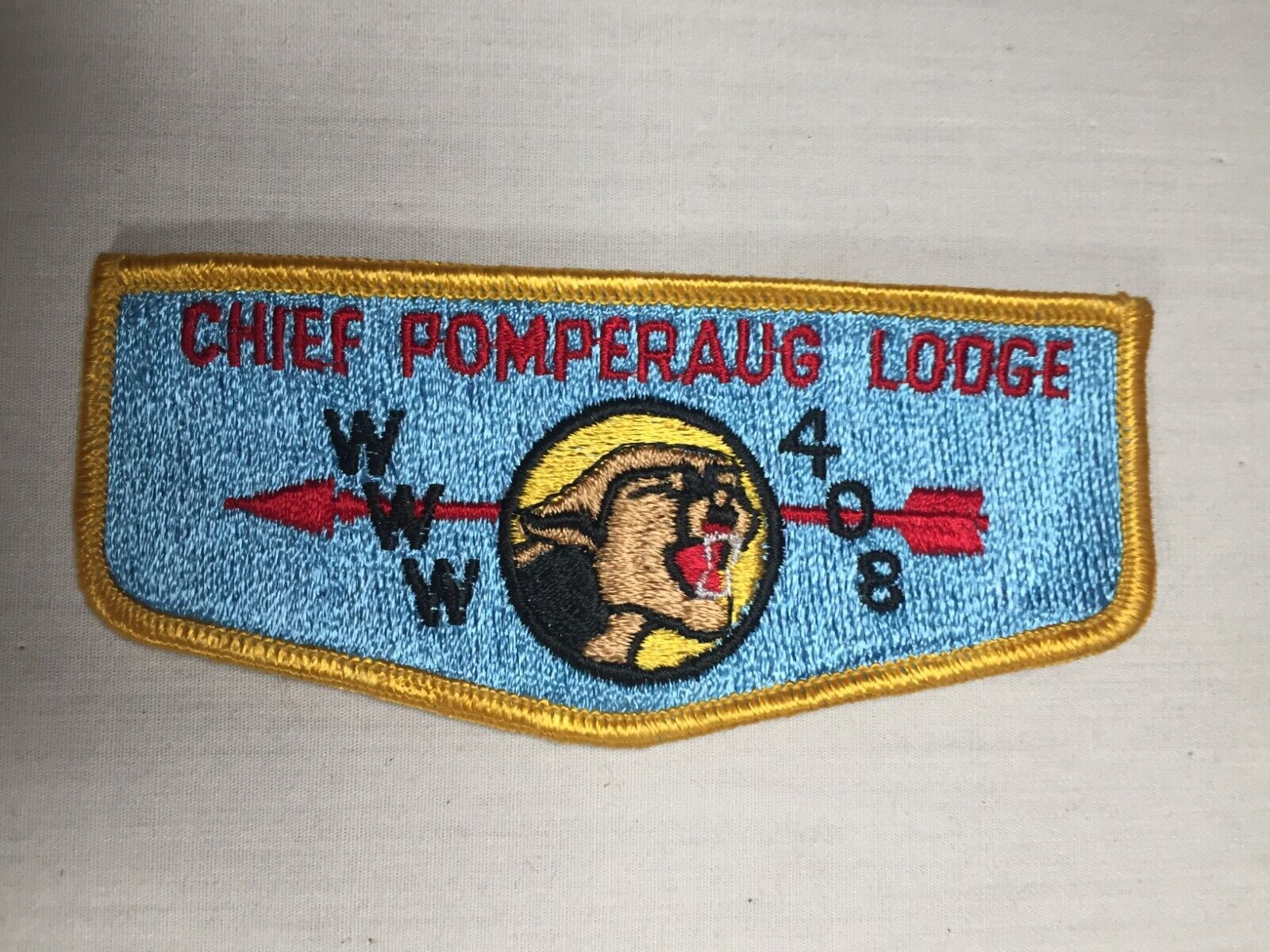 Chief Pomperaug OA Lodge 408 s1 Flap BSA Patch