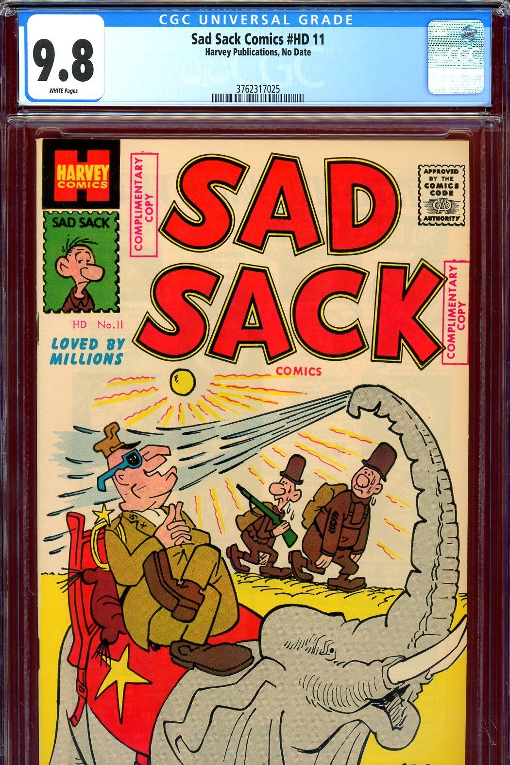 Sad Sack Comics #HD 11 CGC GRADED 9.8 -HIGHEST GRADED- Complimentary copy -1958 
