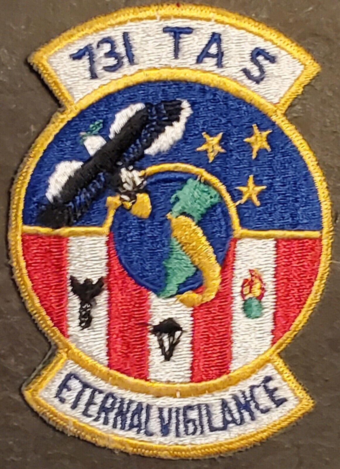 Cold War USAF US Air Force 731st Tactical Airlift Squadron Patch COLOR FLIGHT 