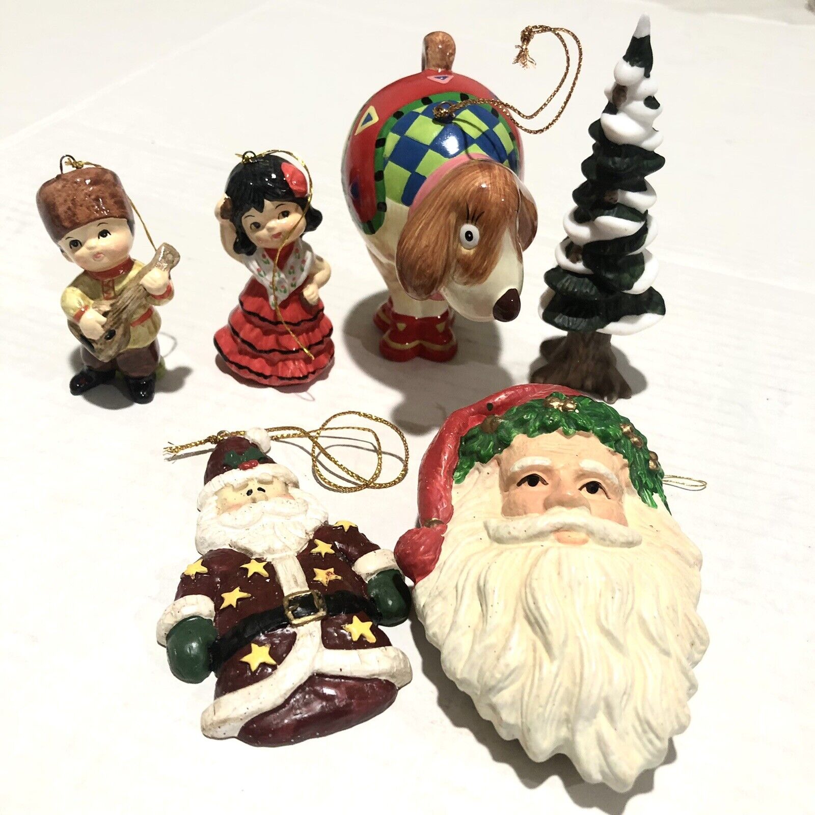 Vintage Christmas Ornament Figurine Lot of 6  Christmas in July Sale