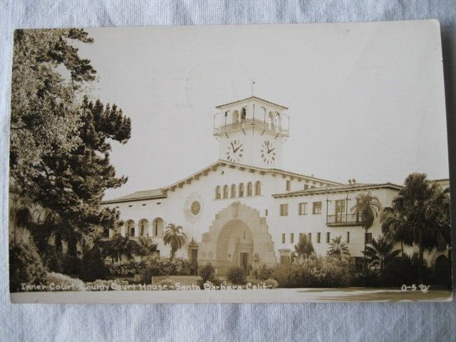 Santa Barbara California Postcards ~ Sunken Garden of Court House ~ # 239 ~