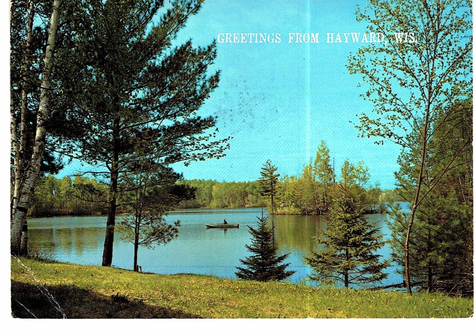 Hayward Greeting Lake Scene 1972 WI 