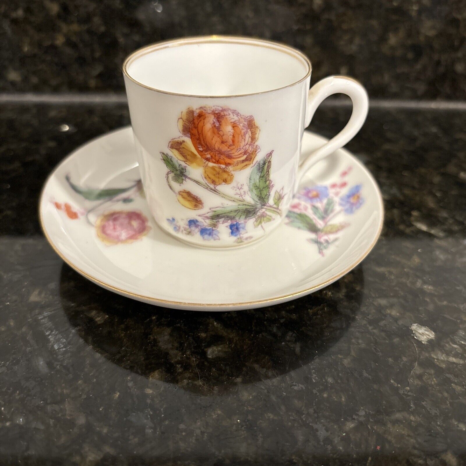 Vintage Bone China Miniature Tea Cup And Saucer