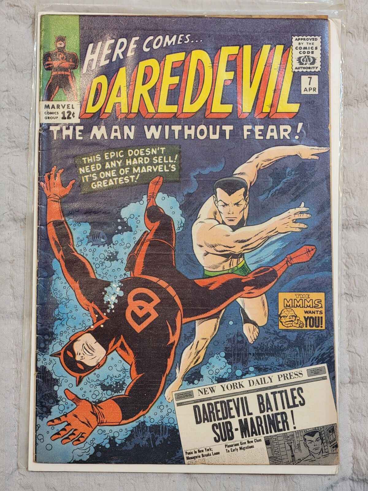 Daredevil #7 (1965), 1st Appearance of Red Suit, About Fine, See Desc & Video