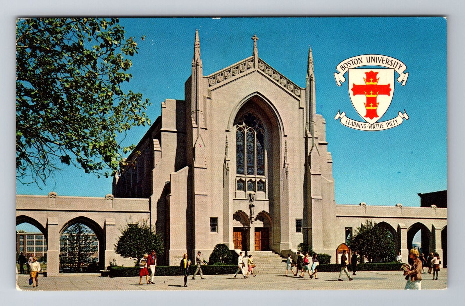 Boston MA-Massachusetts, Marsh Chapel, University, Vintage c1973 Postcard