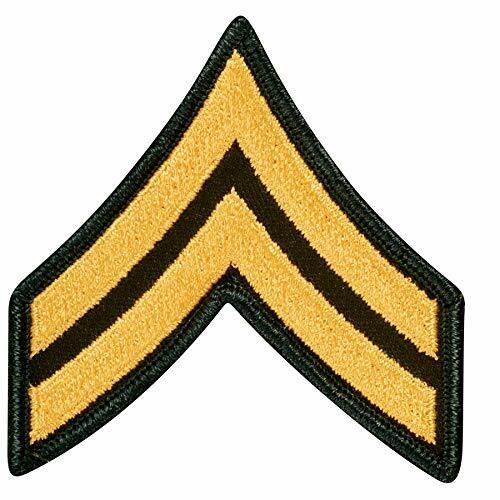 Vintage US ARMY CLASS A GOLD ON GREEN E4 CORPORAL CPL RANK (1 Set )