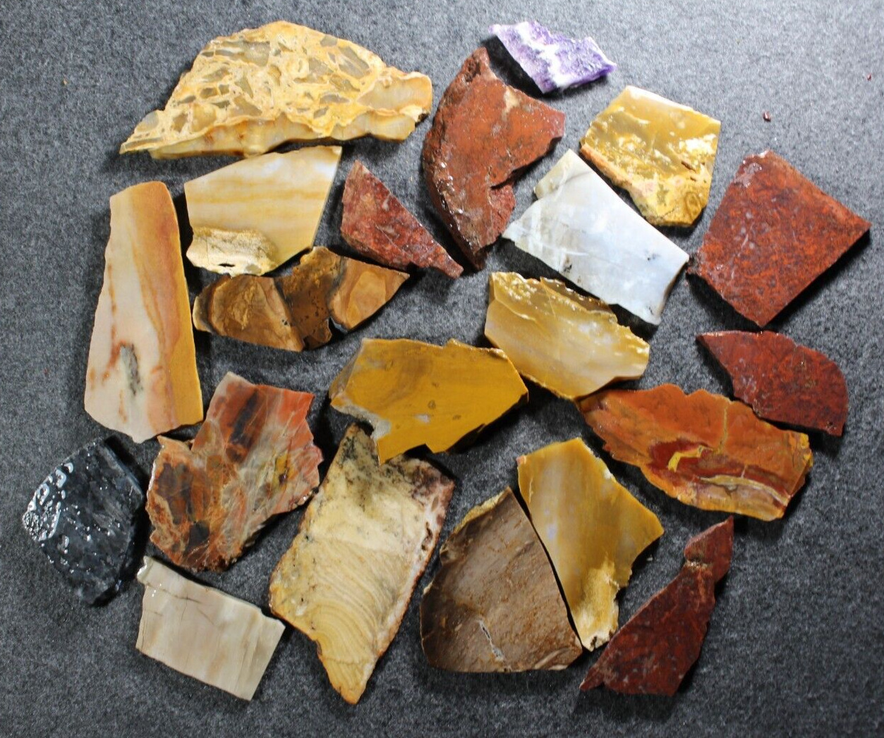 PJ: Mixed Lot of Slabs - Jasper, Agate and More  2 Lbs