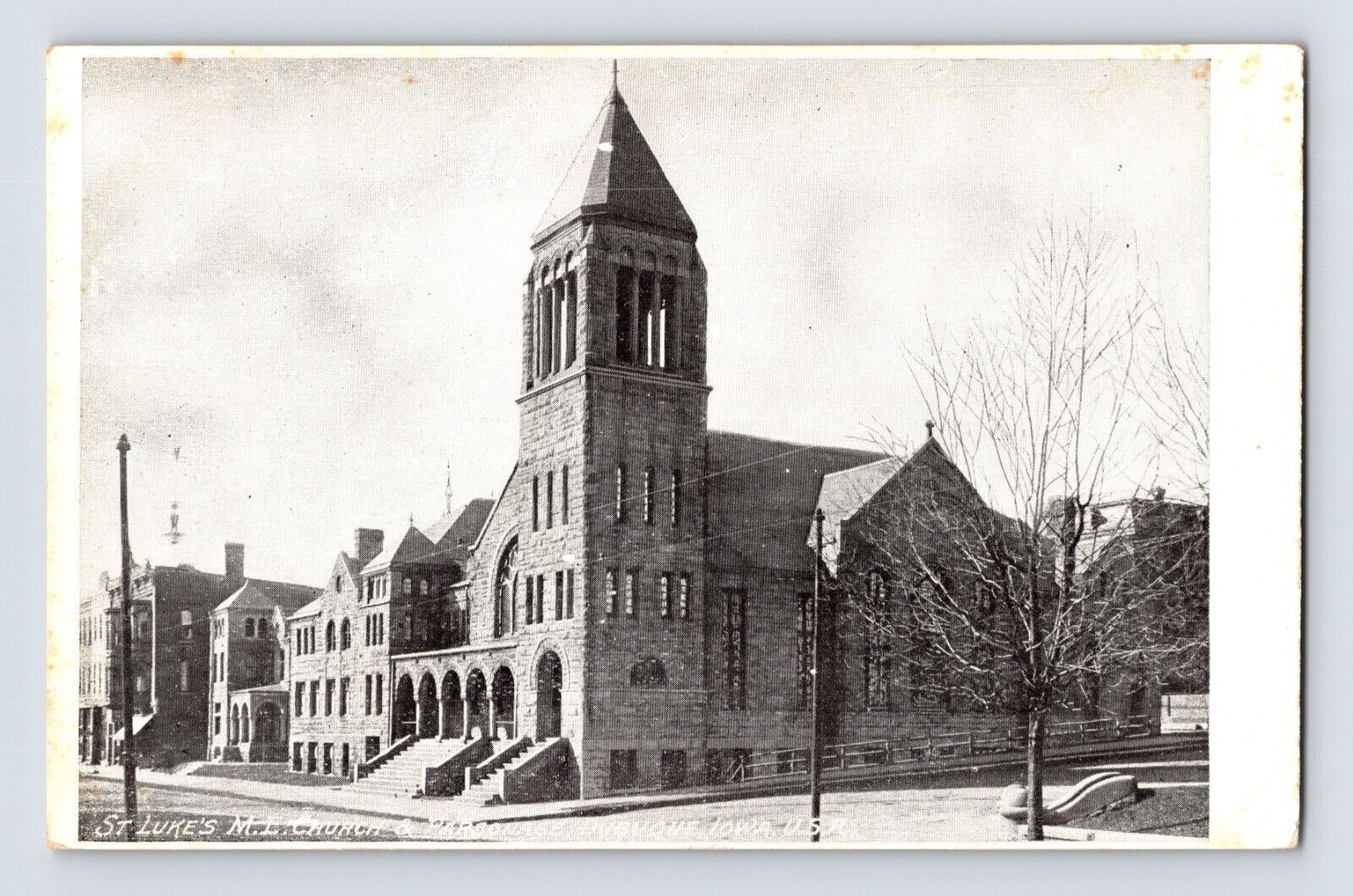 Postcard Iowa Dubuque IA St Luke Methodist Church Pre-1907 Unposted Undivided