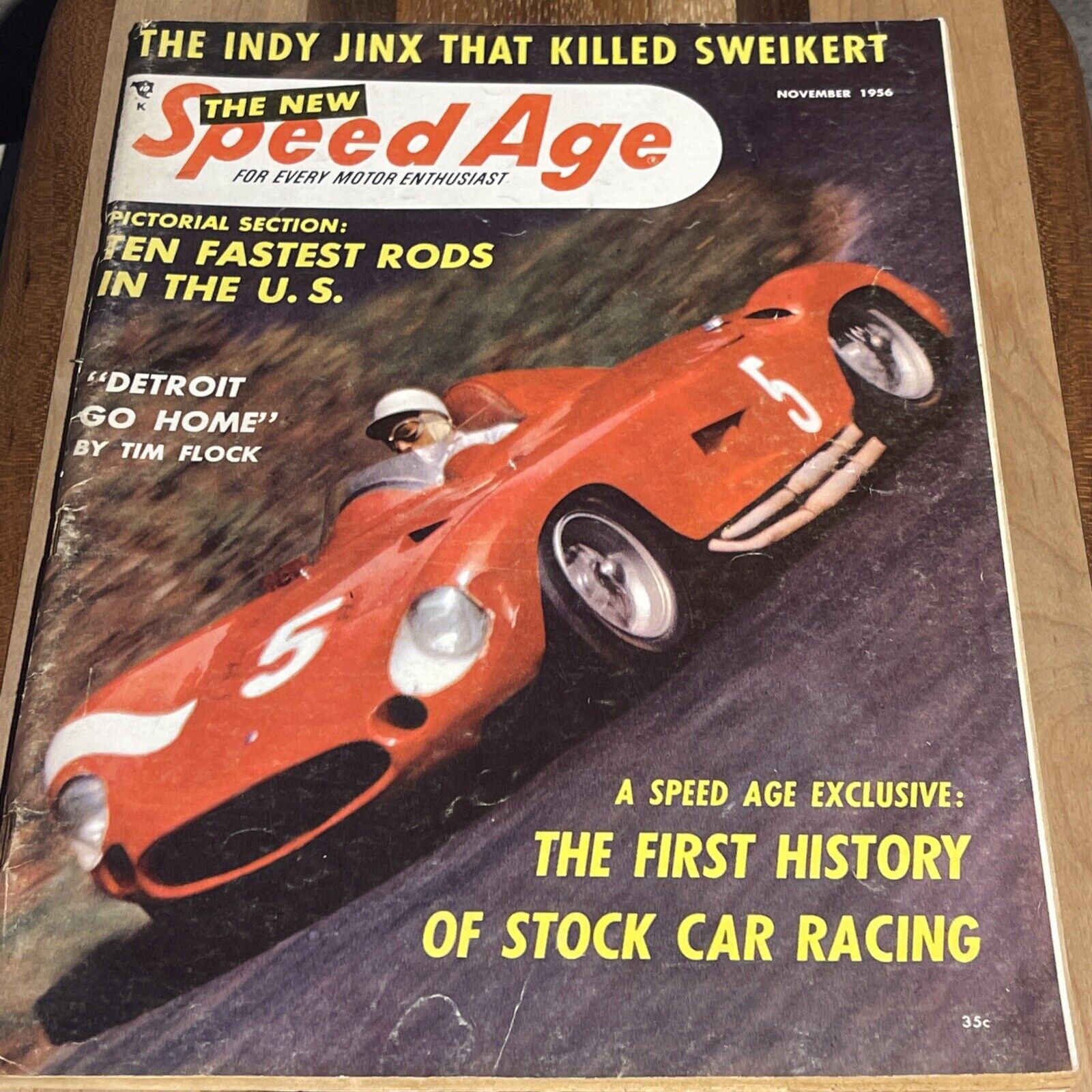1956 Speed Age Magazine, featuring History of Stock Car Racing