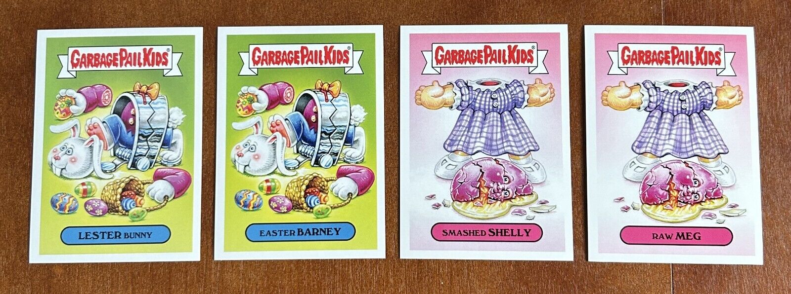 2018 Topps Garbage Pail Kids Easter Stickers 4 Card Lot GPK Wacky Packages