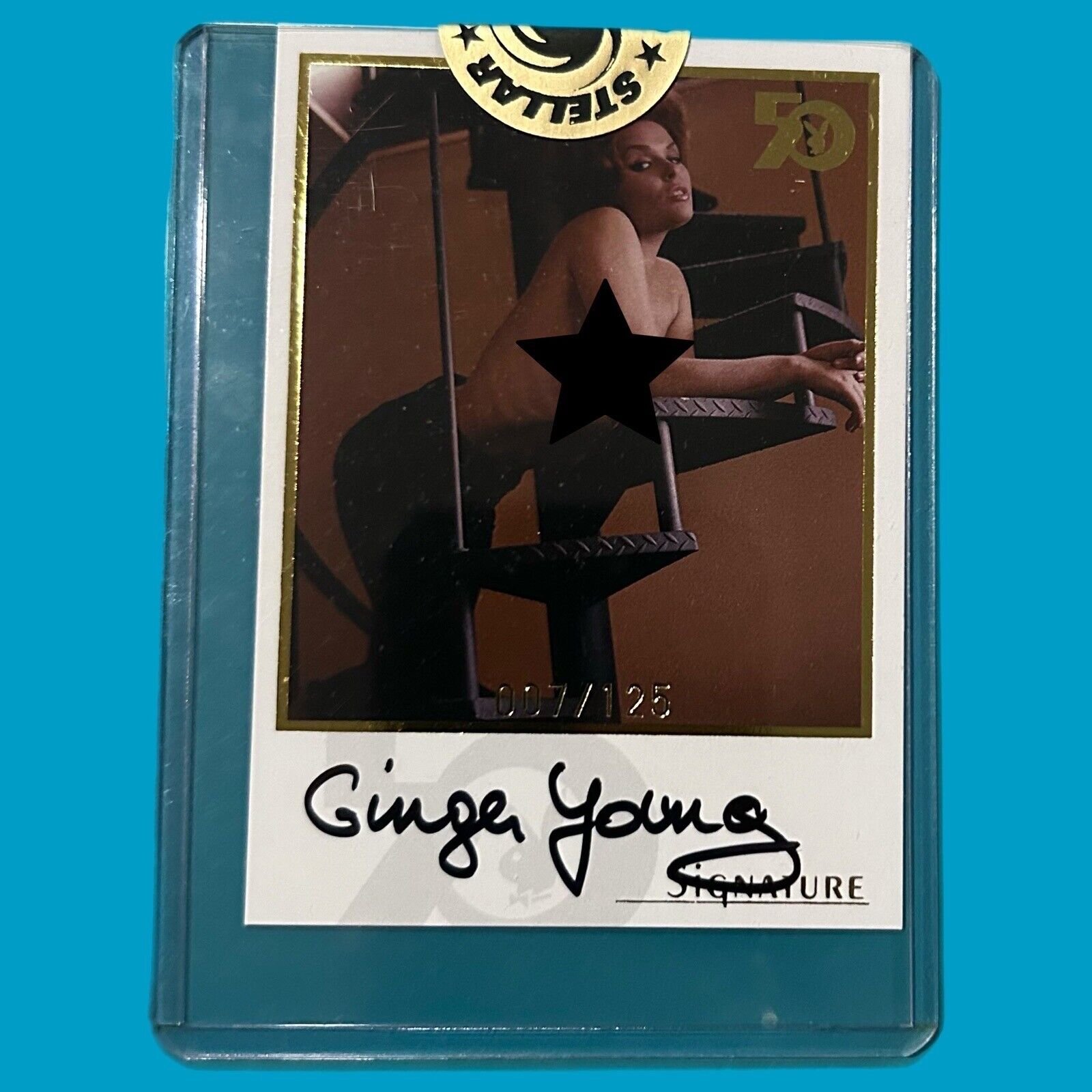 2005 Playboy\'s 50th Anniversary Ginger Young Autographed Card #7/125